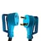 Connecticut Electric STW Extension Cord, 10 AWG, Indoor/Outdoor, 10/3, 1 Outlets, TT-30R, Black/Blue, Nylon, TT-30P HEPC30100PGH - alternate 1